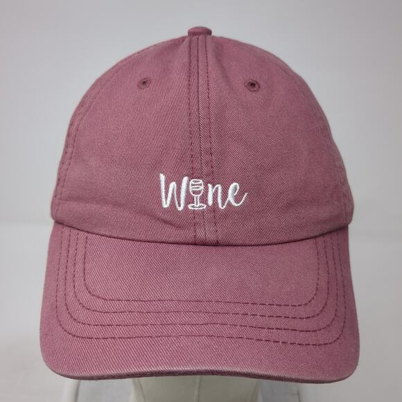 Wine Slideback Baseball Cap Red One Size Adjustable Embroidered State Of Mine - Picture 2 of 8